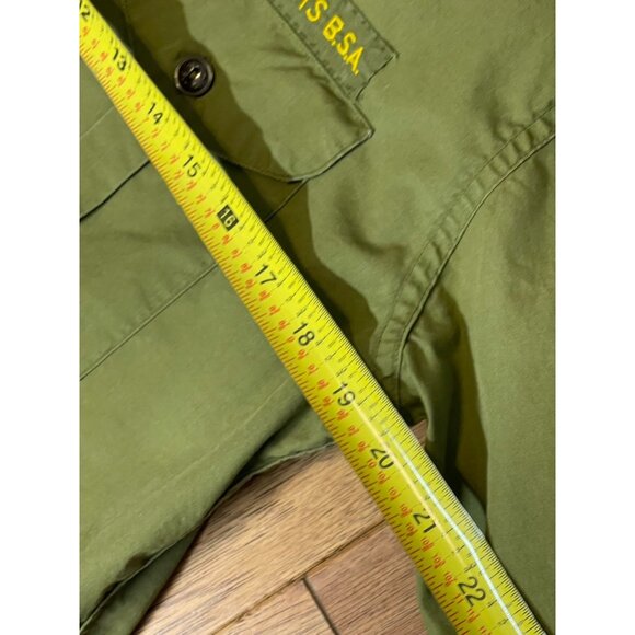 VTG BOY SCOUTS AMERICA Uniform Shirt Sanforized BSA Cub Approx Adult M Illinois - Picture 4 of 7